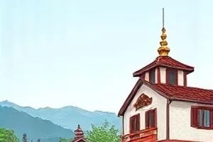 《纸灯巷》旧城景素材，窄巷两侧挂满纸灯笼